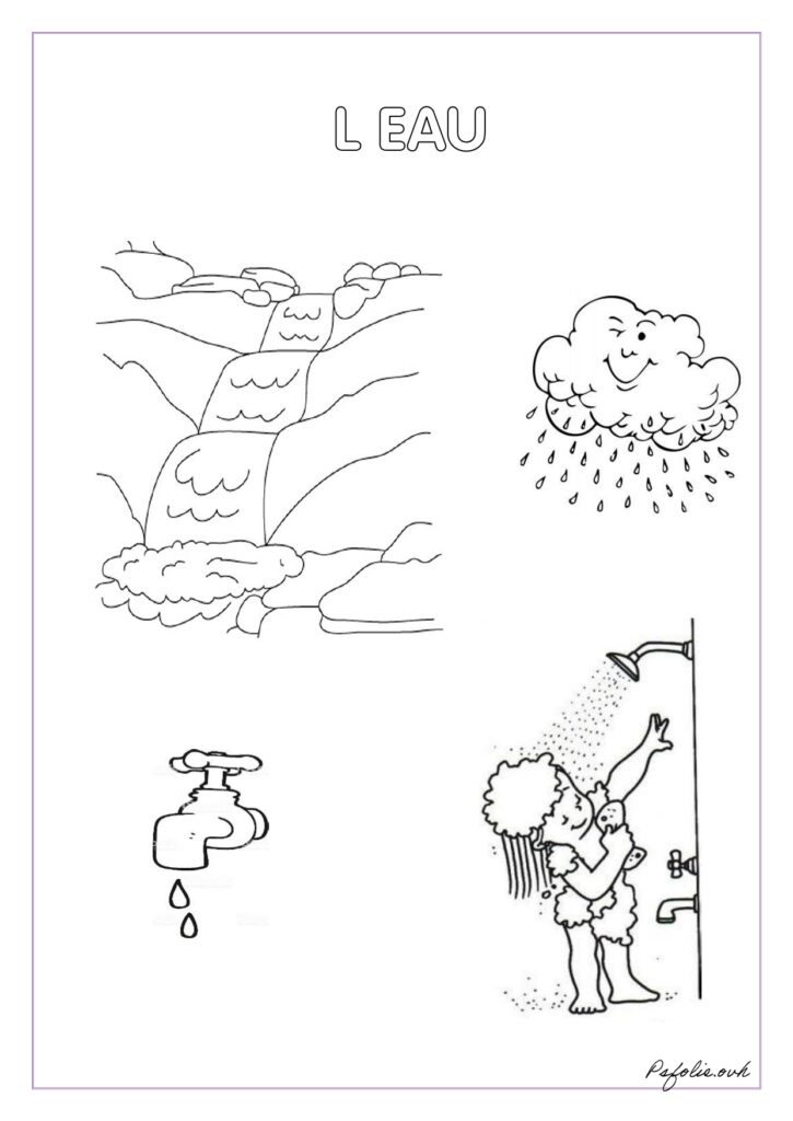 Coloriage L eau La Petite Section En Folie