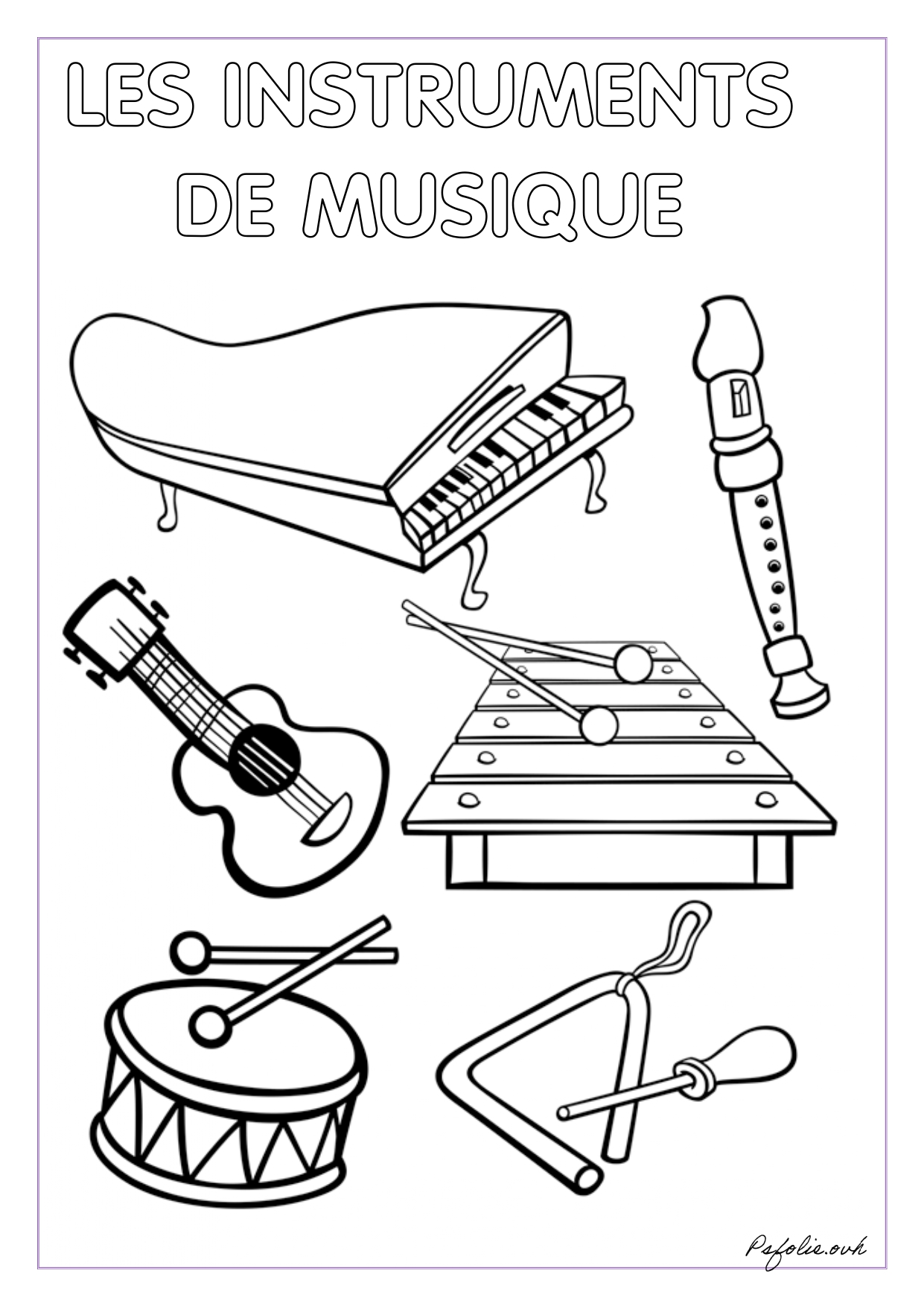 Coloriage Musique La Petite Section En Folie